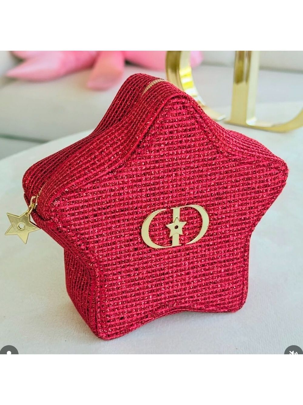 Dior Lunar New Year Red Star Makeup Bag Cosmetic Pouch Mini New Authentic - Picture 4 of 17